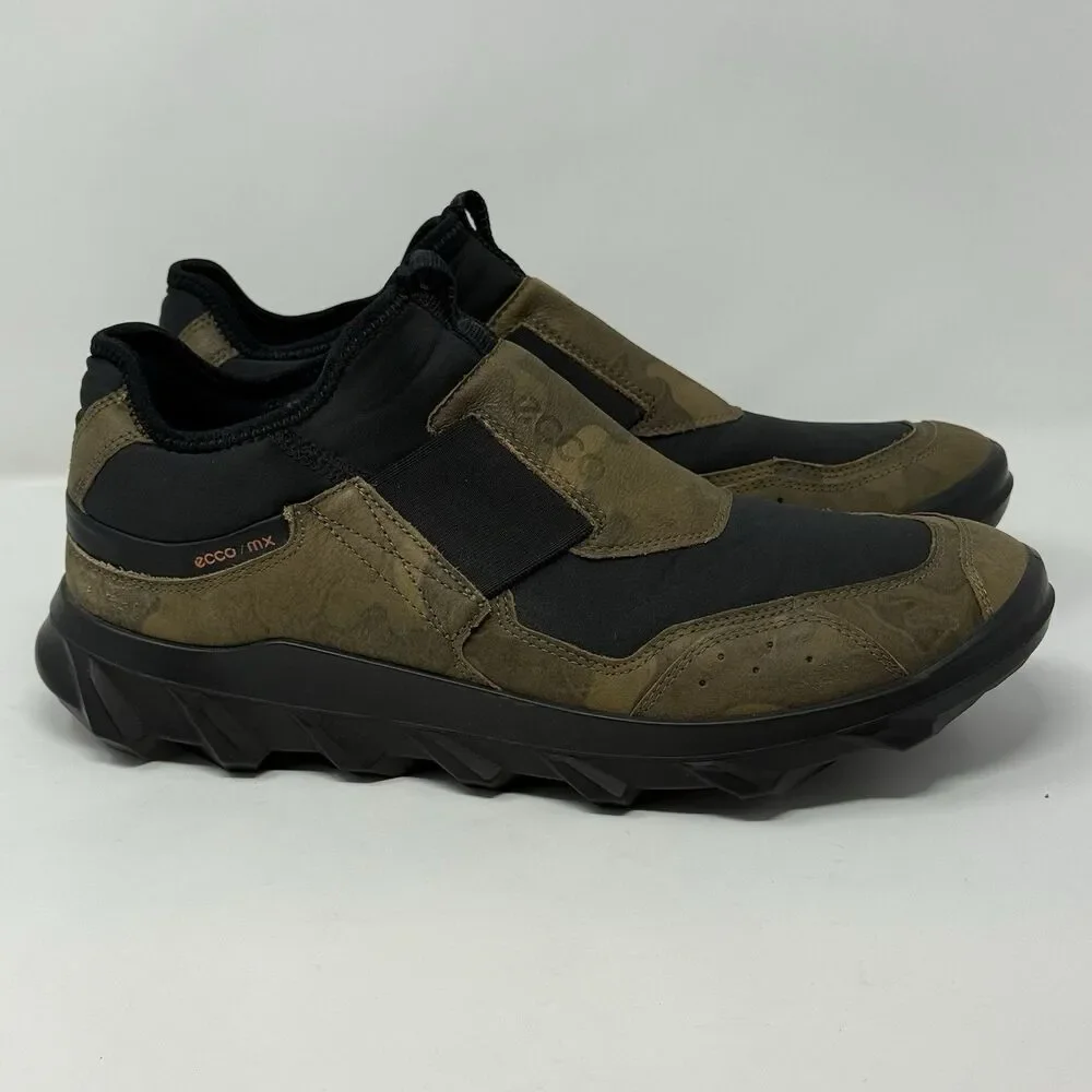 ECCO MX Slip On Sneakers Brown Black Camouflage Outdoor Shoes Mens 44 US 10-10.5